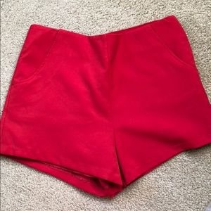 Red shorts